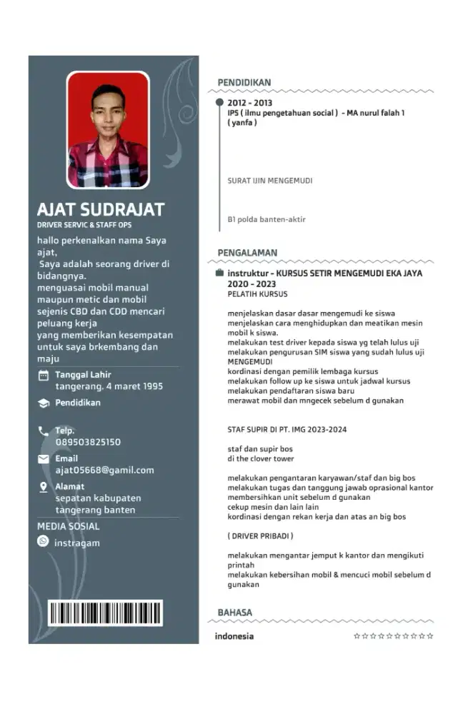 MENCARI PEKERJAAN DRIVER PRIBADI