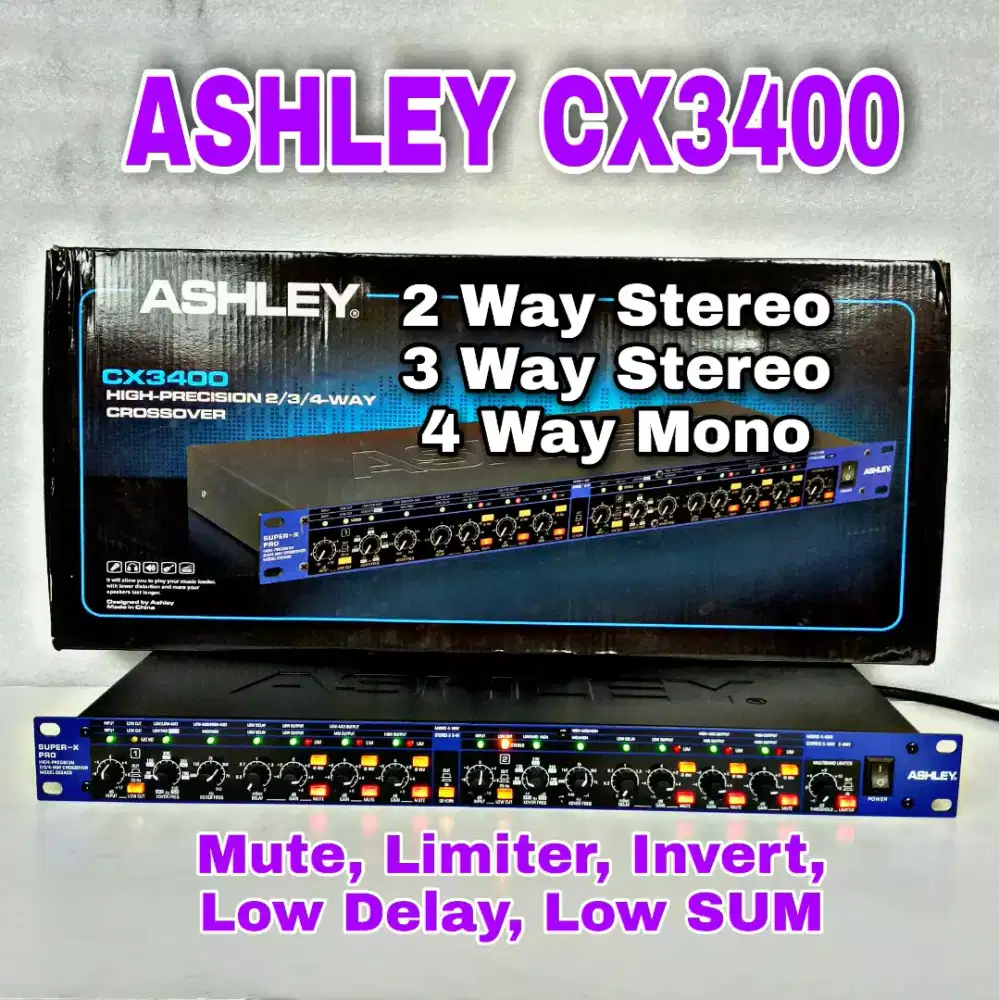 Crossover aktif ASHLEY Cx3400 Original 2way 3way 4way crosover aktif