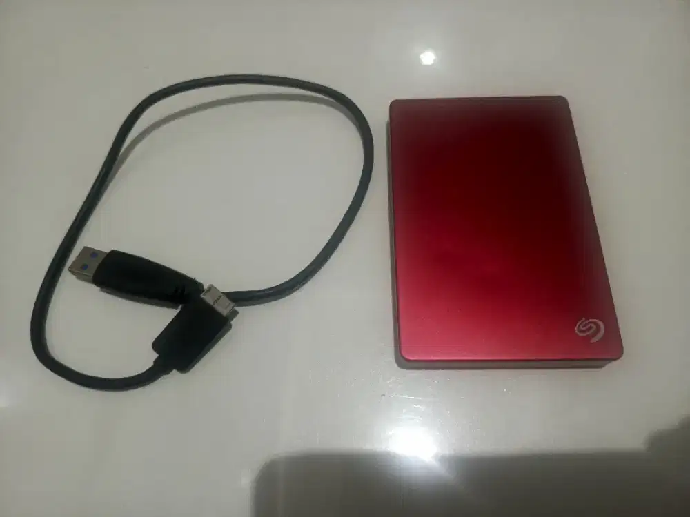 HDD Harddisk Eksternal Seagate Backup Plus Slim 1 TB Warna Merah