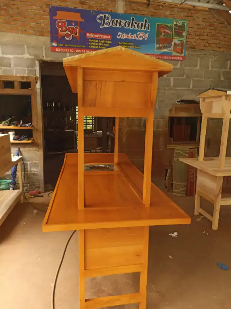 Gerobak Angkringan Bakso Mie Ayam PeceL Bubur Sate Martabak Ronde dlL