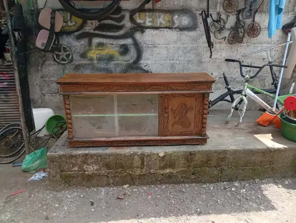 dijual meja tv bhn kayu siap pakai