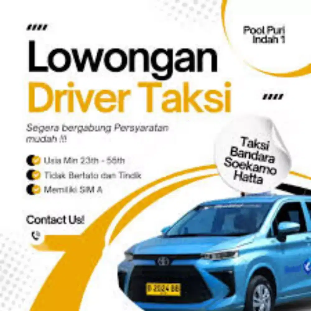 lowongan driver taxsi bandara