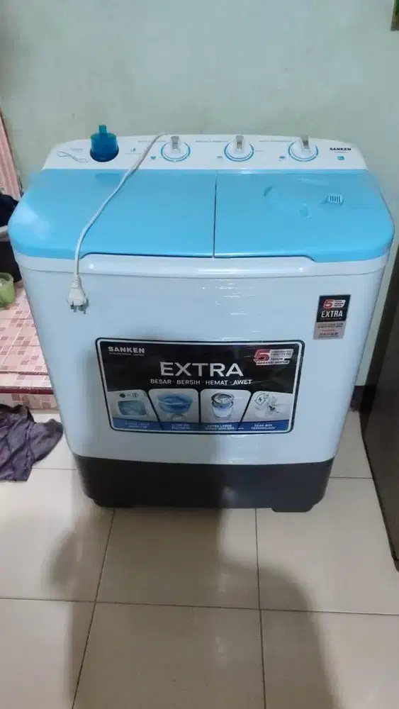 Mesin cuci sanken 2 tabung aquani seris 7 kilo