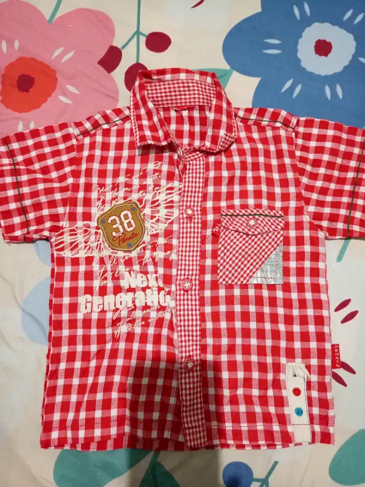 Kemeja second anak laki laki usia 1-2th