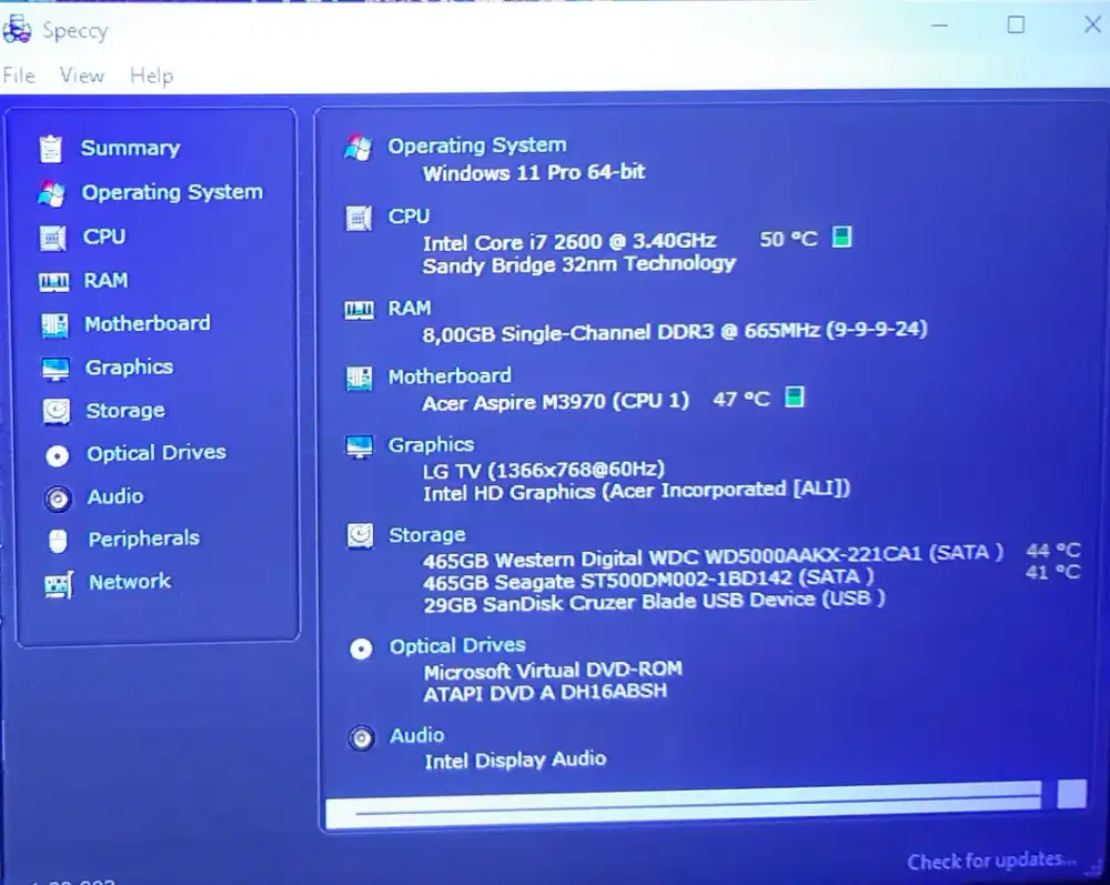 PC Acer Aspire M3970 BuildUp Intel Core i7 Siap Pakai