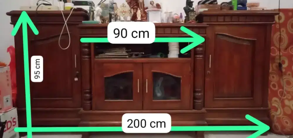 Jual cepat Rak / lemari TV kayu Jati serbaguna