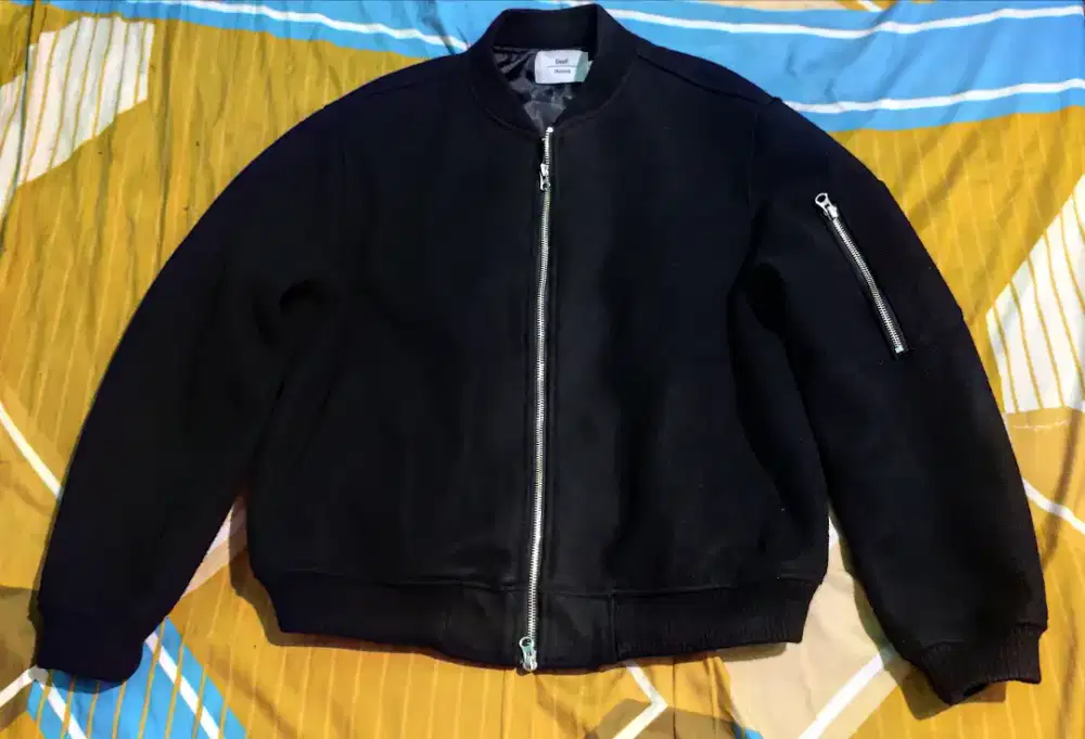 jaket bomber vintage boxy wool