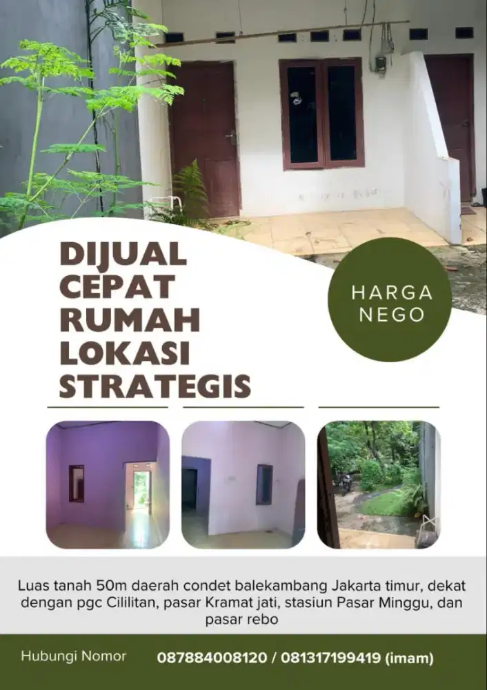 Rumah kontrakan 3 petak