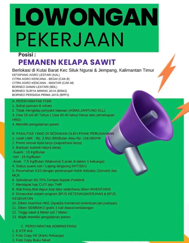 Lowongan kerja sawit