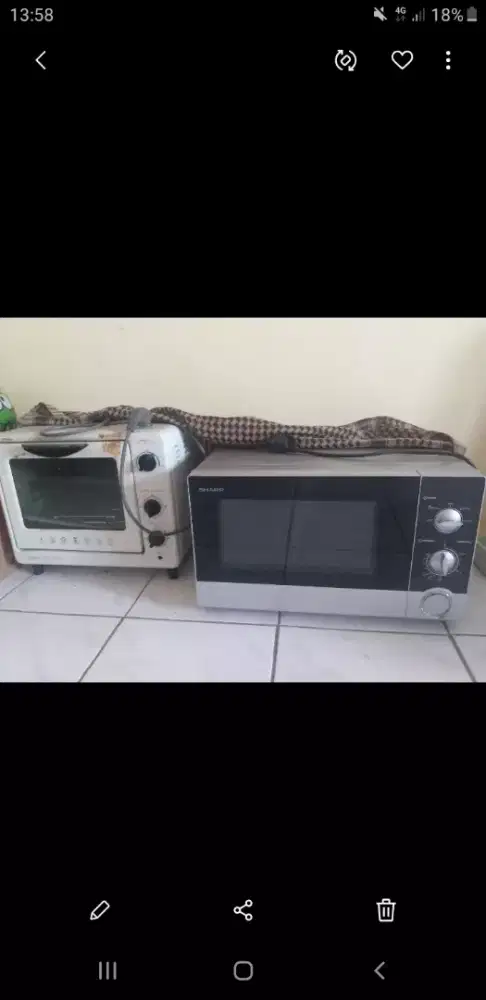 Jual cepat 2 barang oven dan microawave 600k aja net