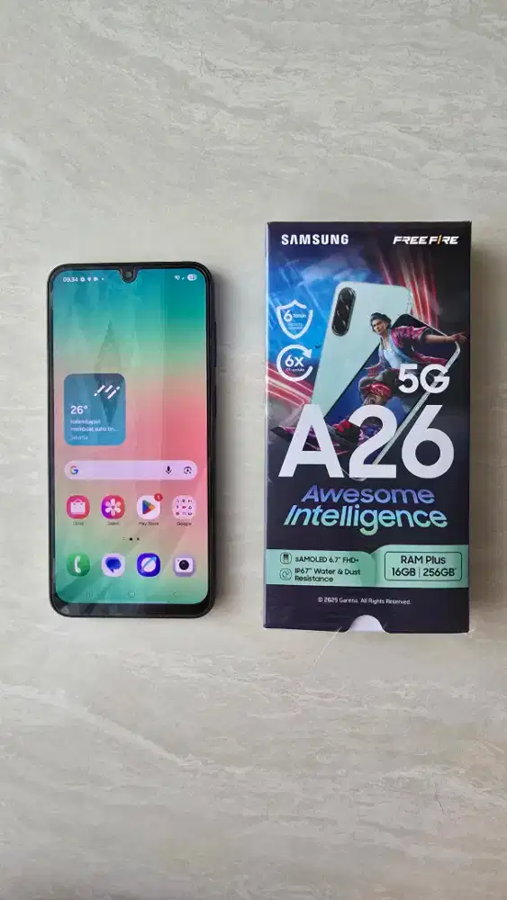 Samsung A26 5G RAM Plus 16GB 256GB SEIN kondisi 99%
