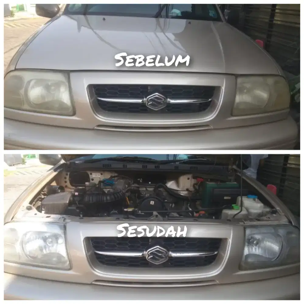 Salon mobil dan Poles headlamp
