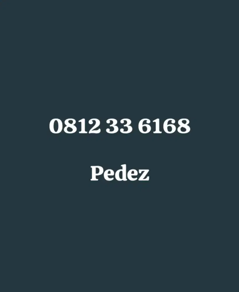 Nomor cantik 10 digit Telkomsel simpati 168 hoky