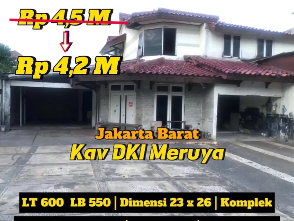 Dijual Cepat Murah Dalam Komplek Kav DKI 5 Menit ke Universitas Mercu Buana