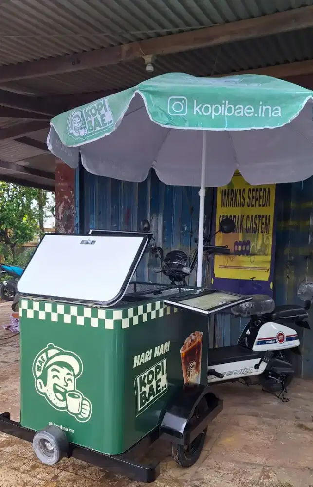 SEPEDA LISTRIK GEROBAK KOPI/SEPEDA LISTRIK GEROBAK/SEPEDA GEROBAK