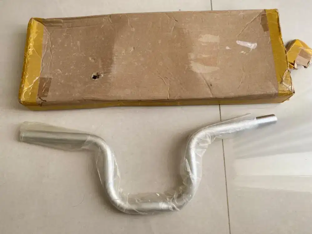 Handlebar midrise silver alloy aceoffix for brompton