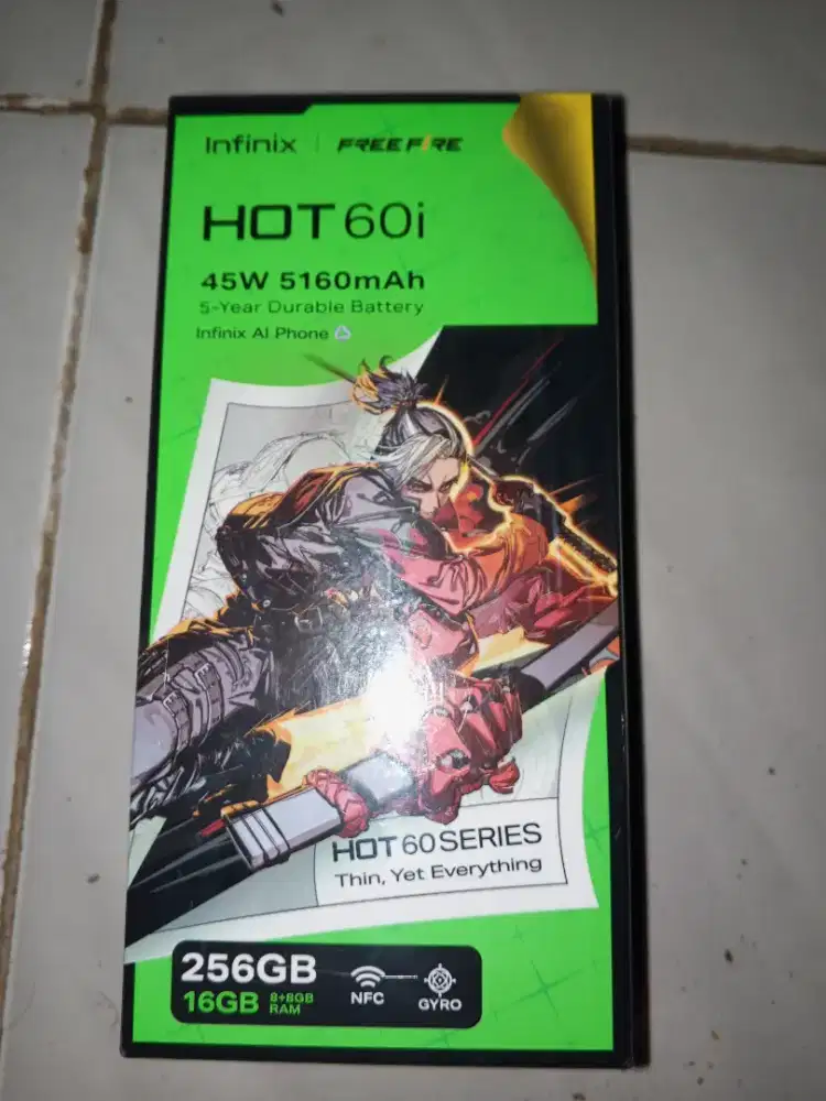 Jual hp Infinix hot 60 i 8/258 fullset