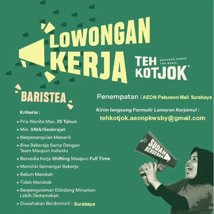 TEH KOTJOK, minuman lokal dengam 16 varian rasa sesuai seleramu.