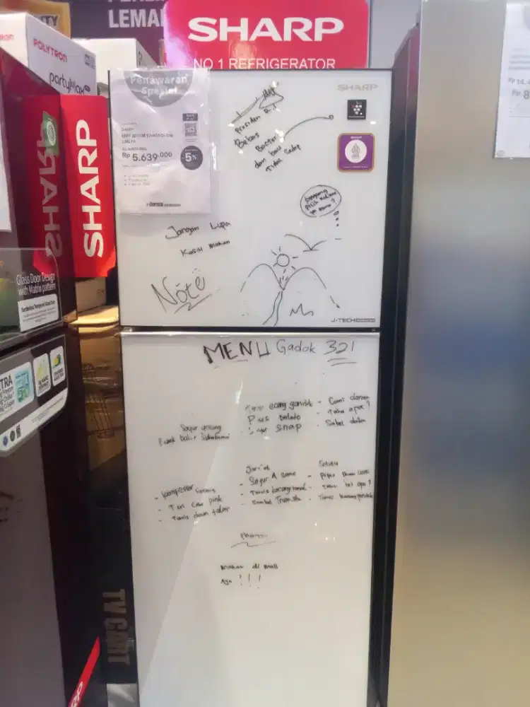 Kulkas Sharp 2 pintu Atas bawah (Bisa Cicilan)