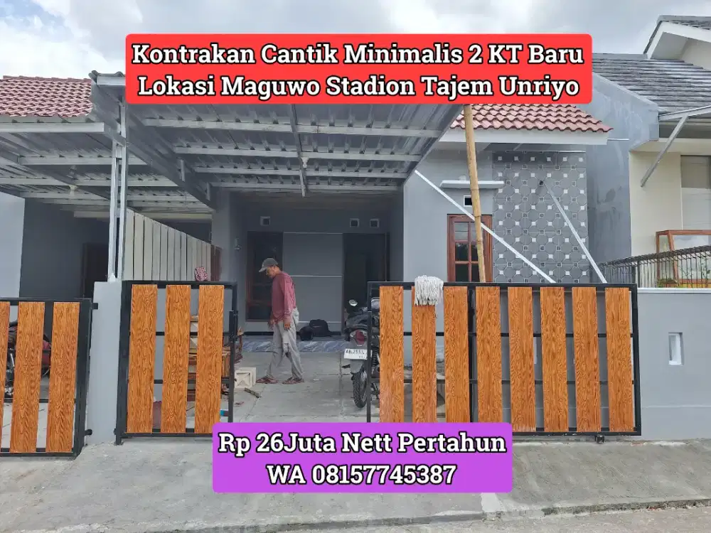 Rumah Cantik 2 KT area Tajem Budi Mulia Unriyo Timur Stadion Maguwo