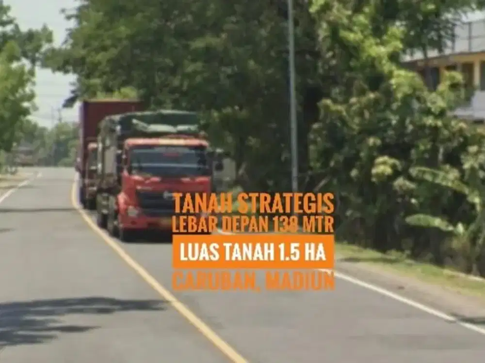 [L] Dijual Tanah Zona Industri LD 138 mtr, Dekat Gerbang TOL Caruban MADIUN, Cantik
