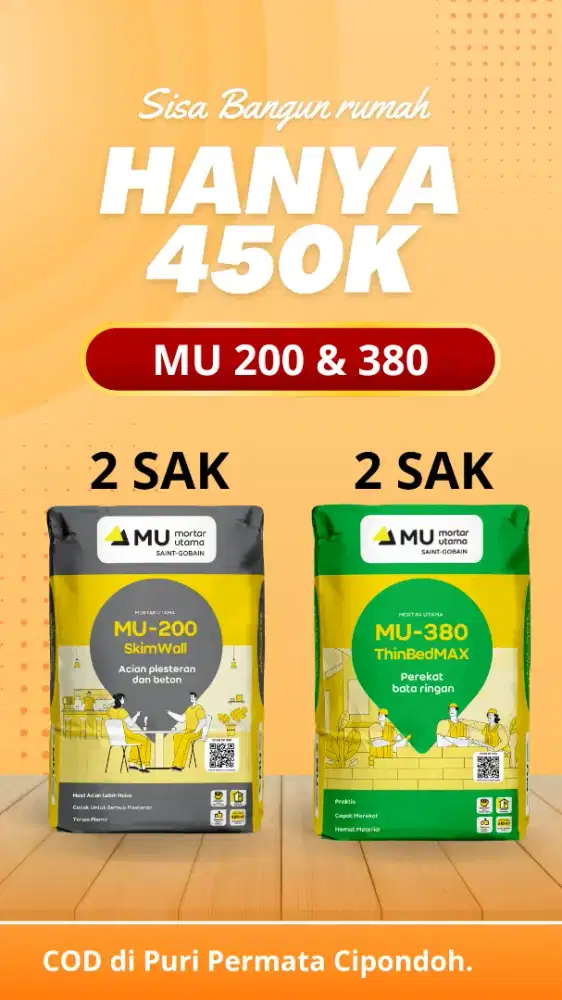 Jual Rugi 2 SAK MU 200 & 2 SAK MU 380 HANYA 399K