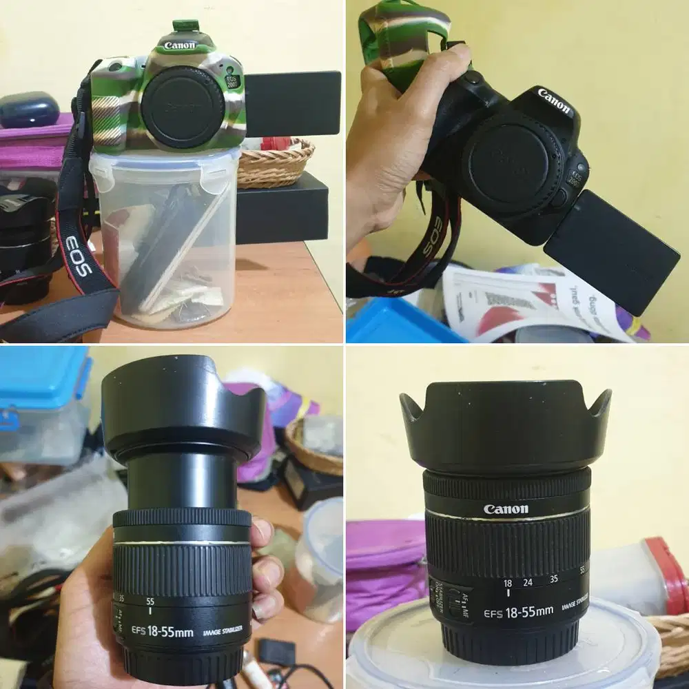 Canon 200D + lénsa kit, masih sangat sempurna