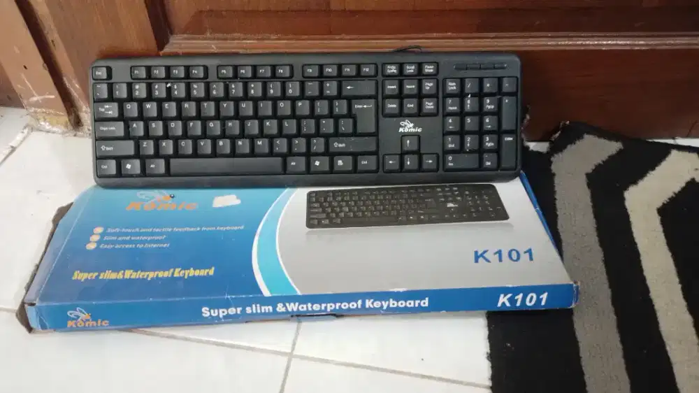 Keyboard Komic K101 Slim Waterproof - Murah & Normal, Masih Ada Dus!