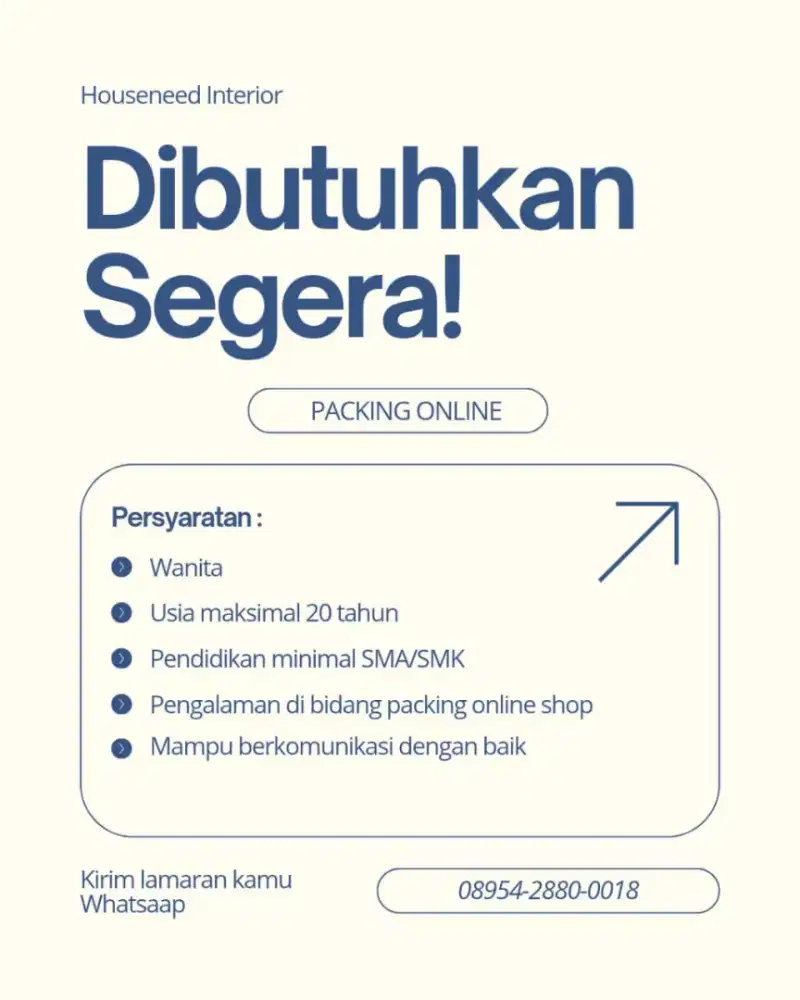 LOWONGAN PACKING SERABUTAN