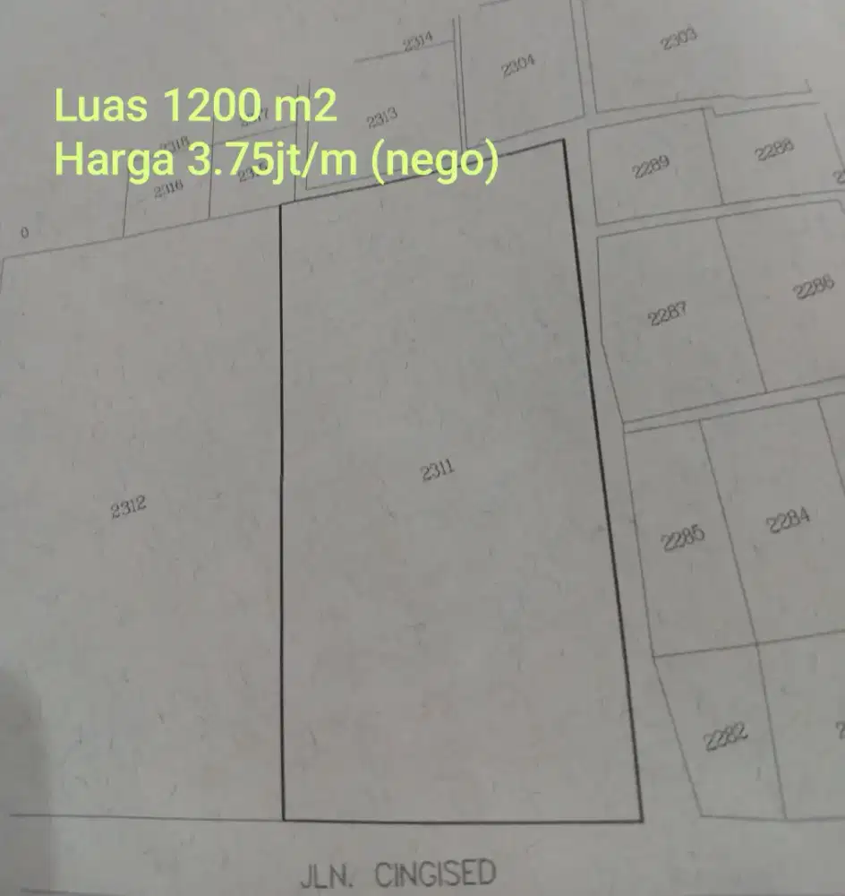 Jual tanah di Arcamanik 3.75jt/m , jarang ada