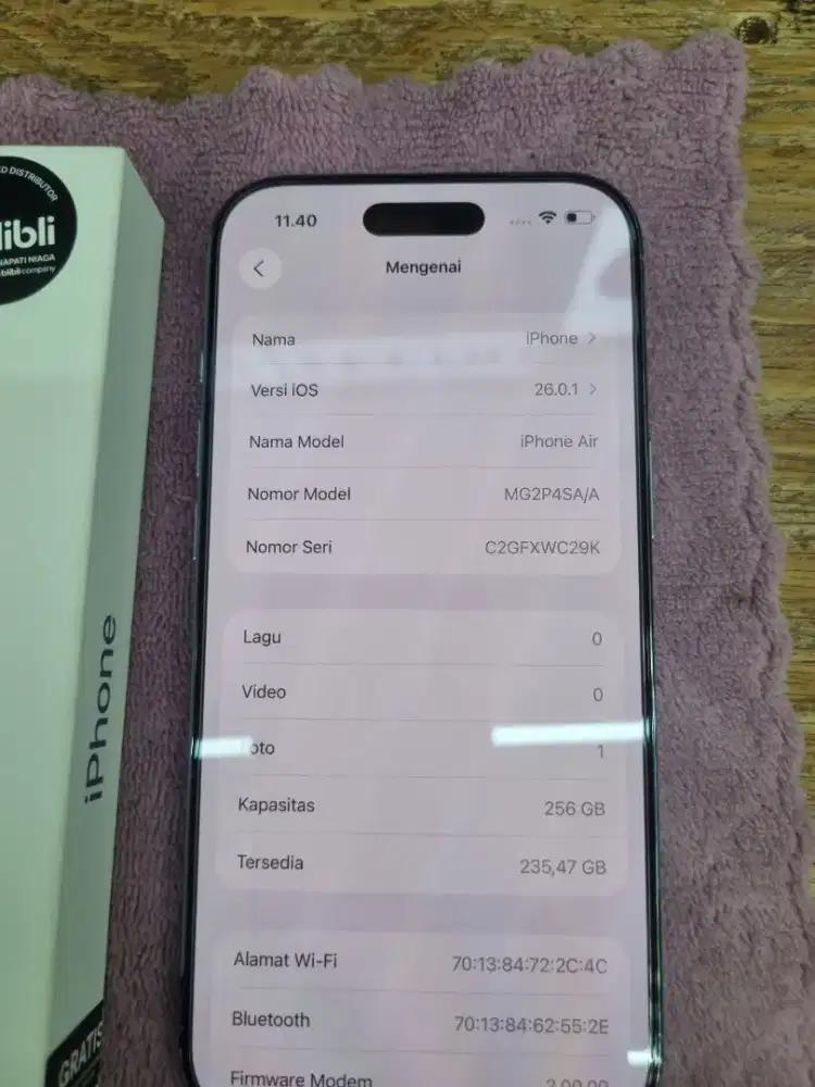 Like new iphone 17 Air 256 resmi