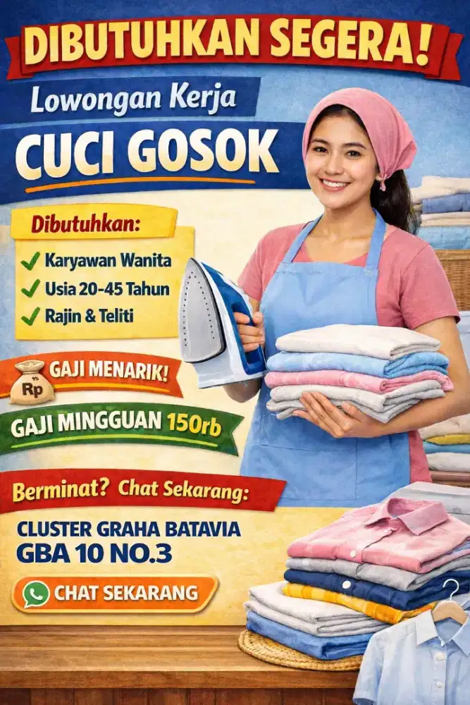 DIBUTUHKAN CUCI GOSOK