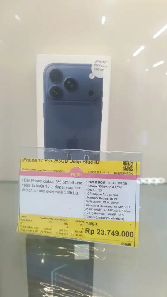 Kredit Kredivo iPhone 17 Pro 256GB Bunga 0 Tanpa Dp