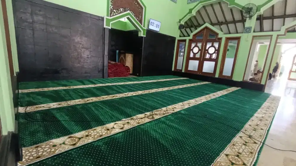 karpet masjid tebal impor siap pasang lokasi