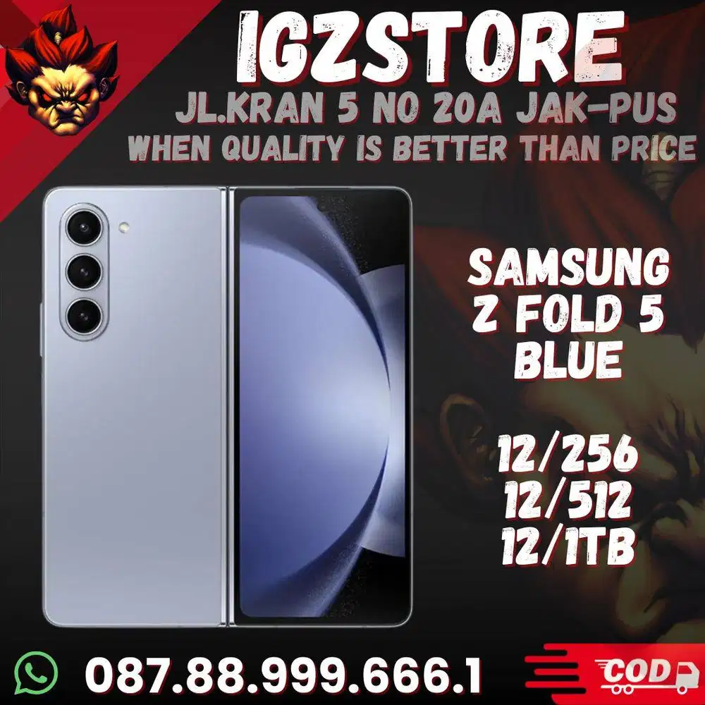 Samsung Z FOLD 5 Black SEIN 12/256/512/1tb MULUS nominus