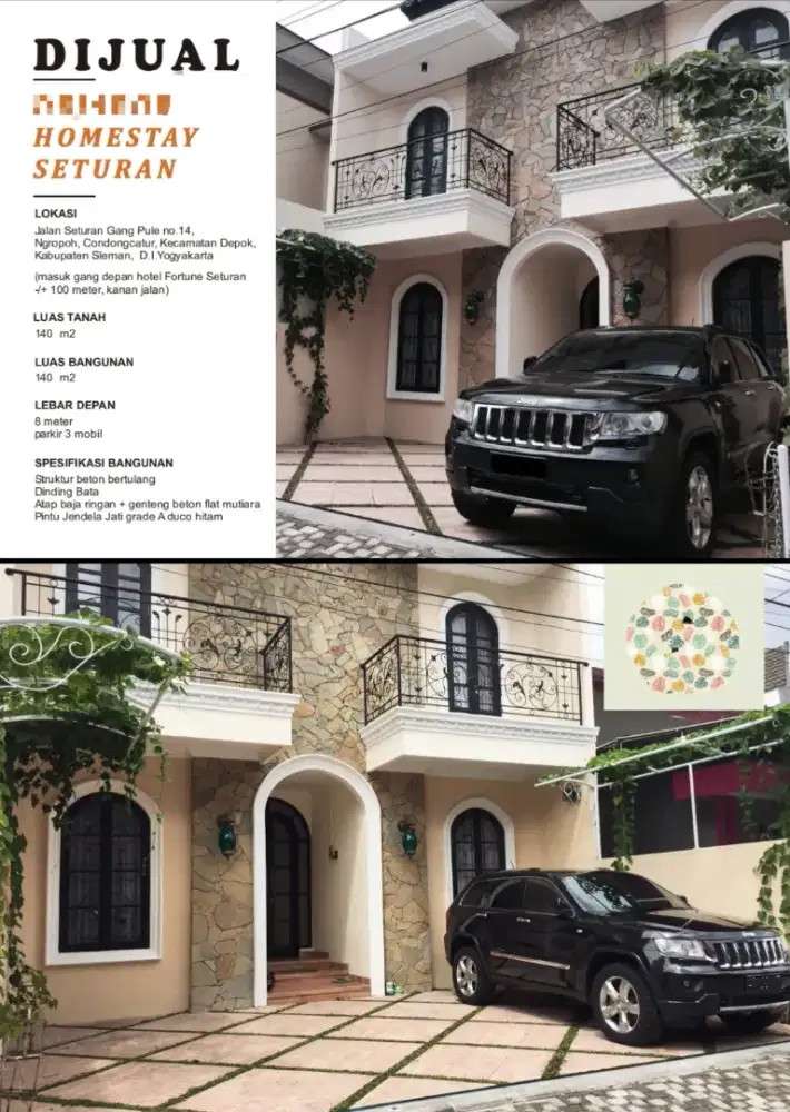 Dijual Homestay Seturan Yogyakarta