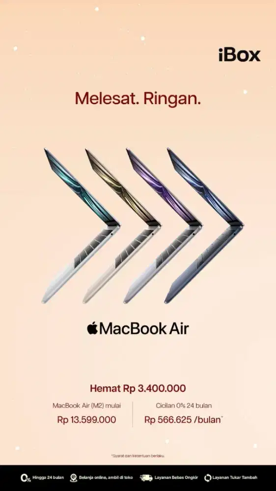 MACBOOK AIR (M2) CICILAN 0% TANPA KARTU KREDIT