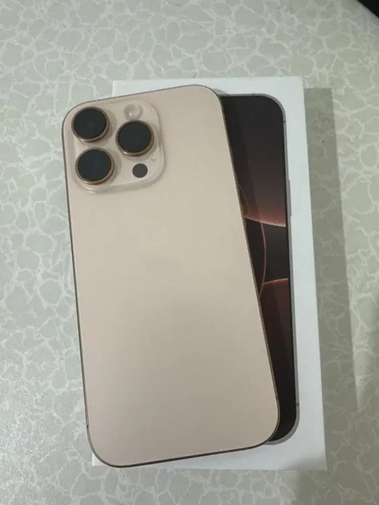 Iphone 16 pro 256gb dessert titanium dual sim fisik rare bt/tt