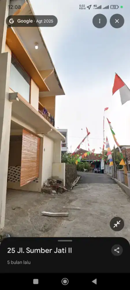 dijual rumah SHM 2 lantai masuk mobil BU