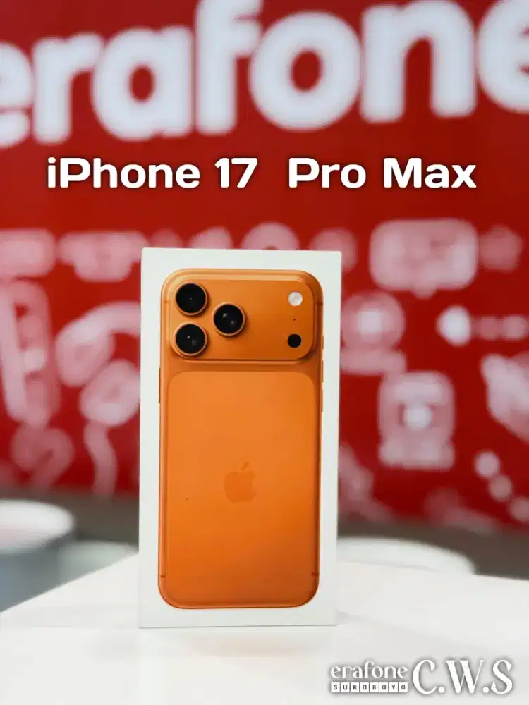 READY IPHONE 17 PM ORANGE 256GB ERAFONE CIPUTRA WORLD SBY
