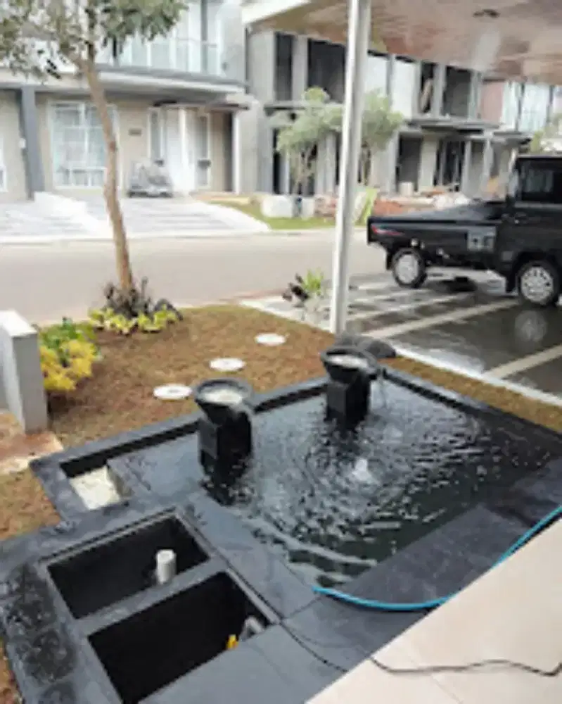 Membuat kolam ikan koi minimalis