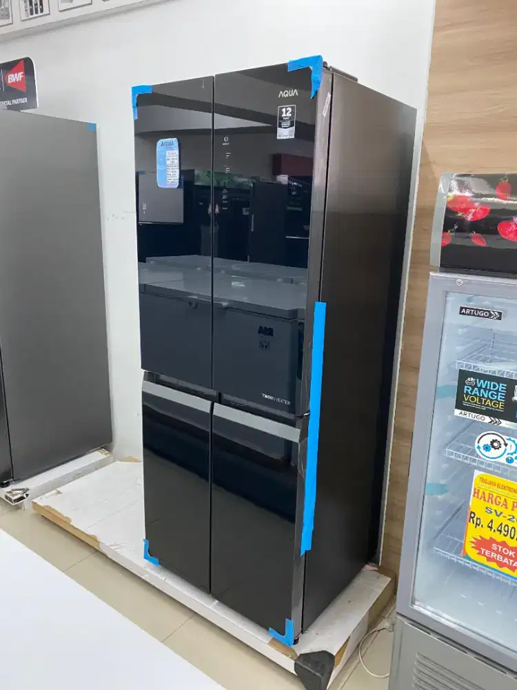 KULKAS 4 PINTU CICILAN DENGAN BUNGA RINGAN DP 0%