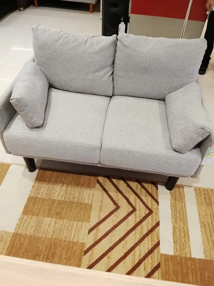 Selma Timmo Sofa Fabric 2 Seater - Abu-abu