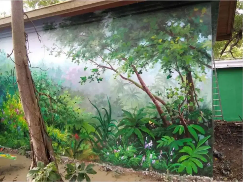 Jasa melukis di kertas, kain kanvas dan dinding(mural).