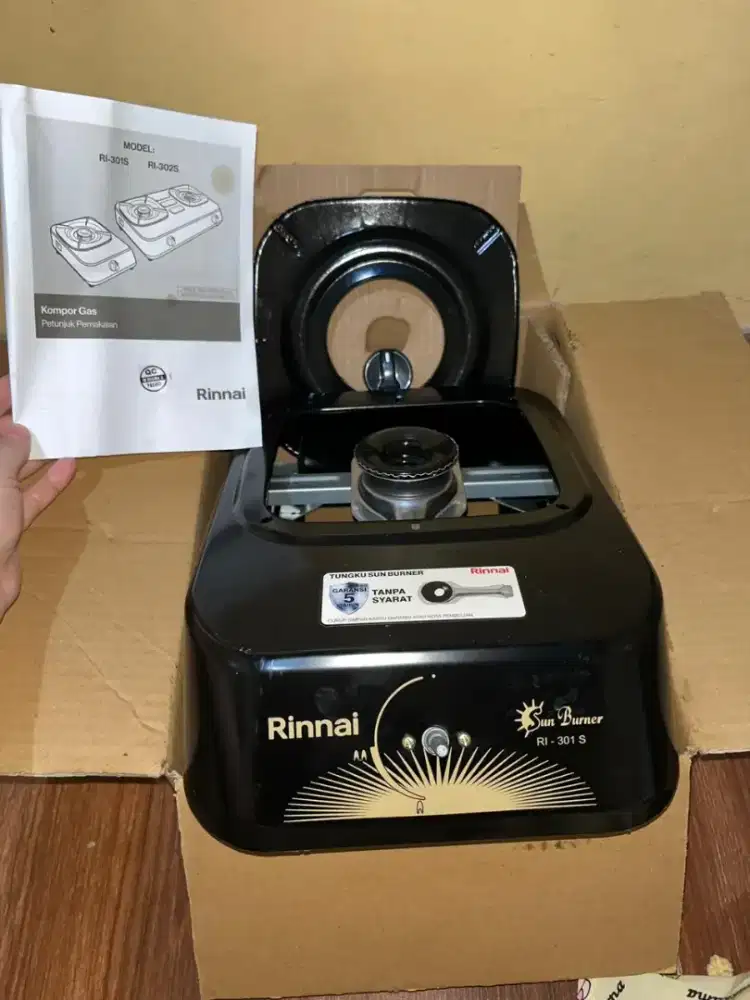 Kompor Gas RINNAI RI-301S Black (1 Tungku)