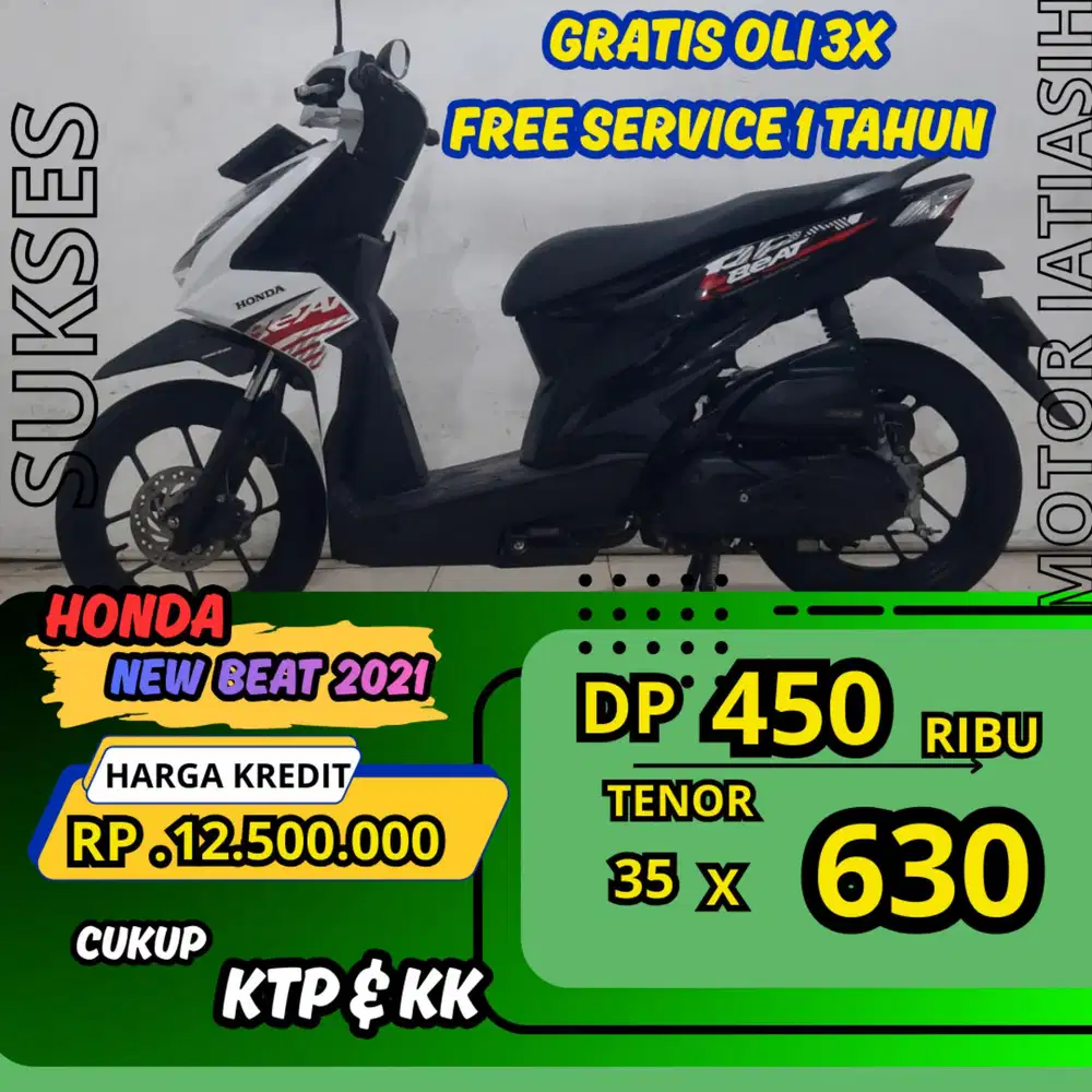 DP TERMURAH HONDA NEW BEAT CBS 2021 DP 450 RIBU BISA CASH/KREDIT