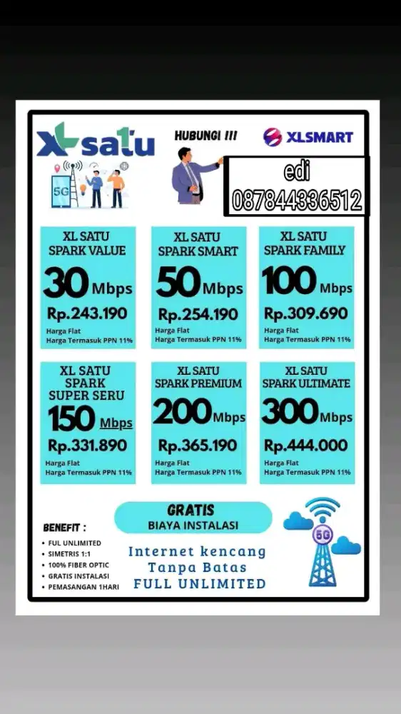 Pemasangan wifi cepat dan stabil XL satu