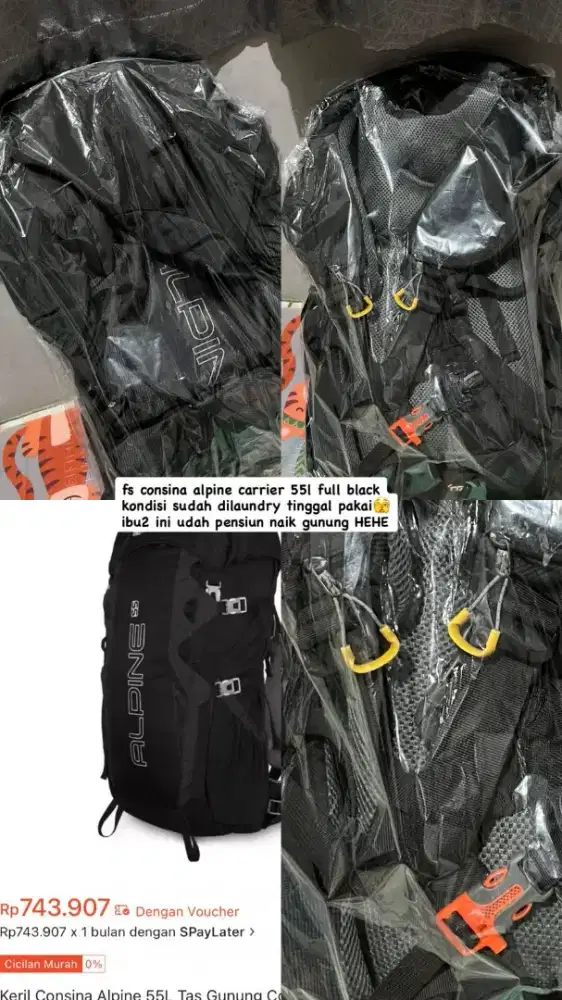 Consina Alpine Carrier 55L Full Black