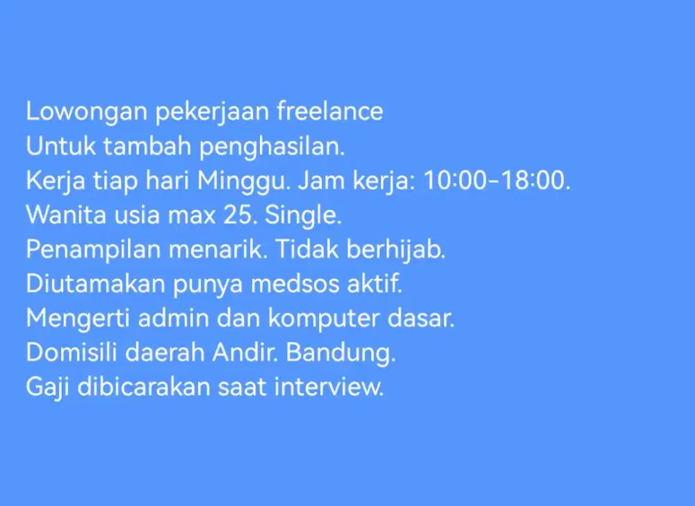 Lowongan kerja tambahan