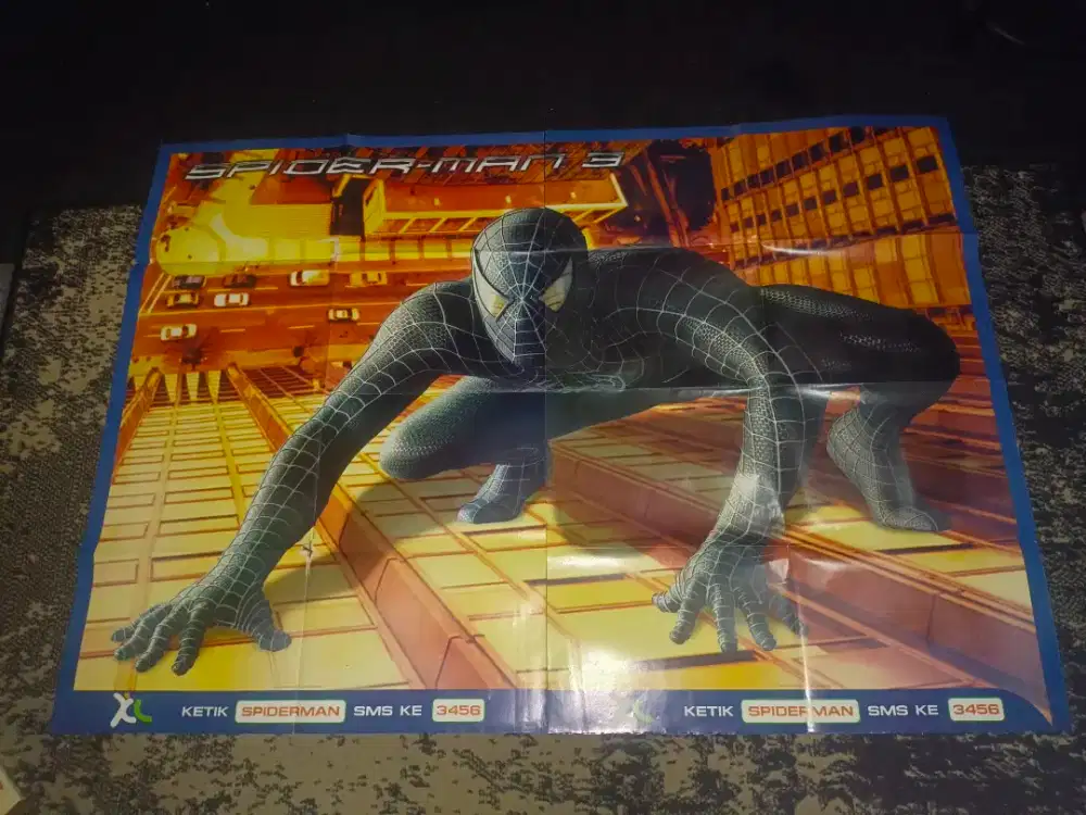 Sepasang Poster Film BLACK SPIDERMAN (ORI CINEMAGS)
